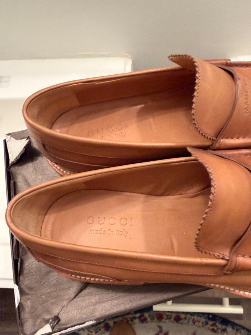 Gucci Brown Leather Penny Loafers - Picture 3 of 13